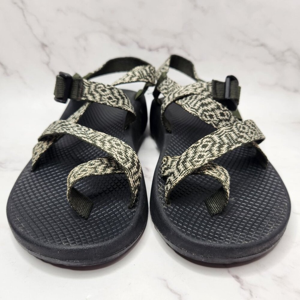 Chaco Z/2 Hiking Sandals Olive Green Canvas Outdoors Z2 Men's 8 - Picture 2 of 9